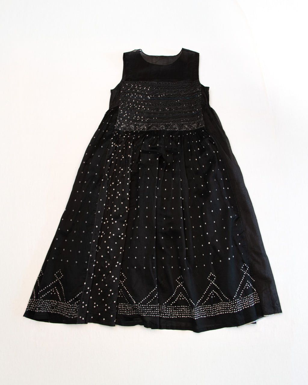Injiri Dress Amber 22 Sleeveless Silk Cotton Black Dress