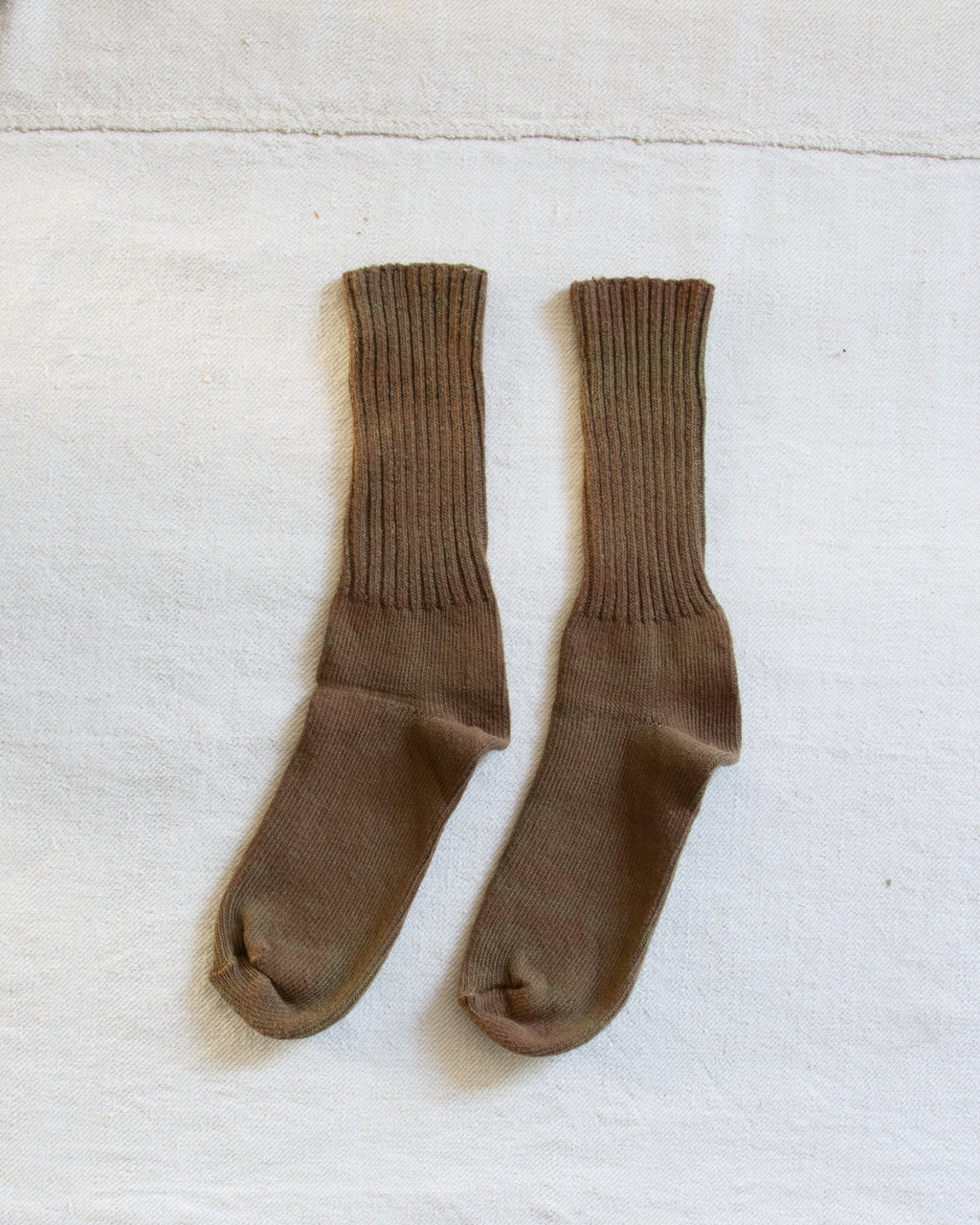 Escuyer Tie Dye Crew Socks Brown/Green