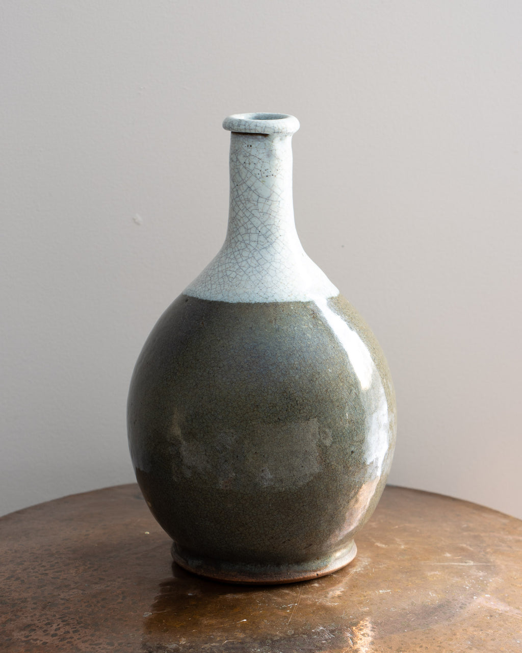 Gray/White Crackle Bottle