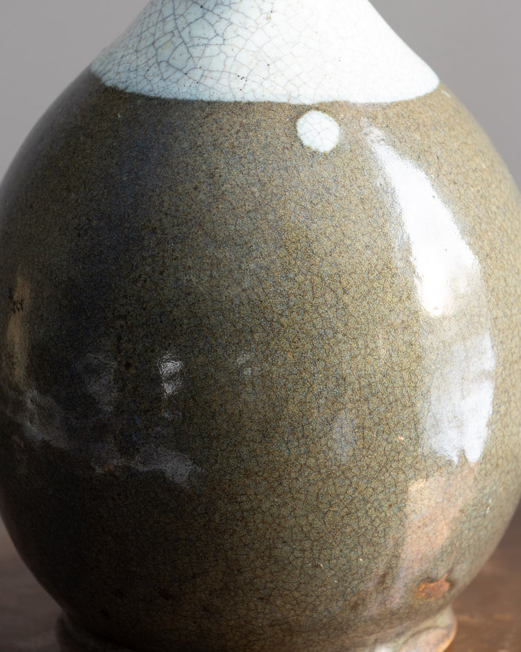 Gray/White Crackle Bottle