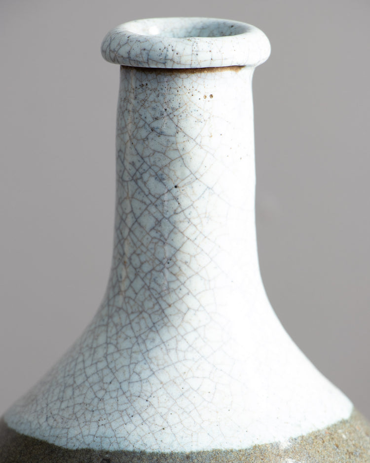 Gray/White Crackle Bottle