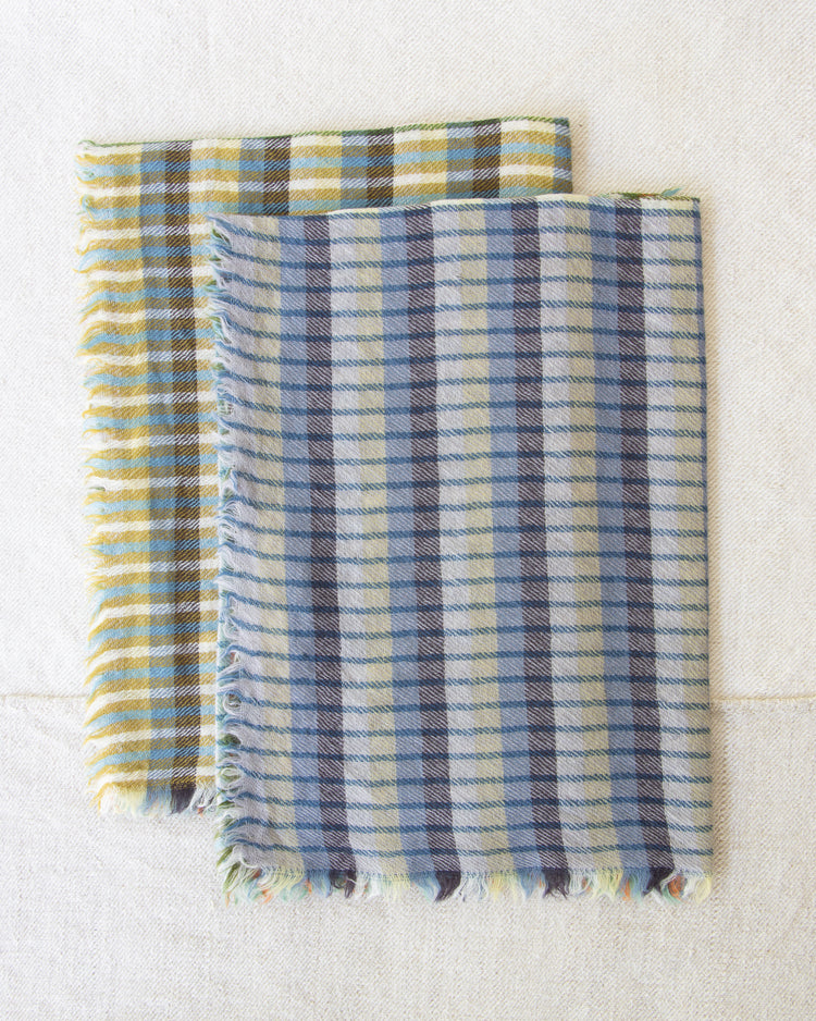 Epice Checkered Square Scarf - Lilac Weed
