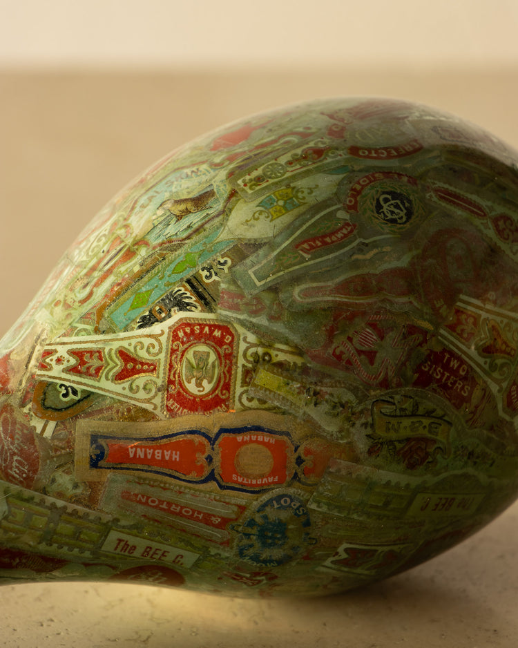 Folk Art Cigar Band Bottle