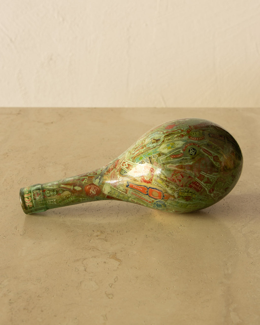 Folk Art Cigar Band Bottle