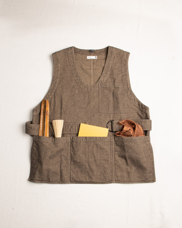 Garment Dye Soft Herringbone Artisan Vest
