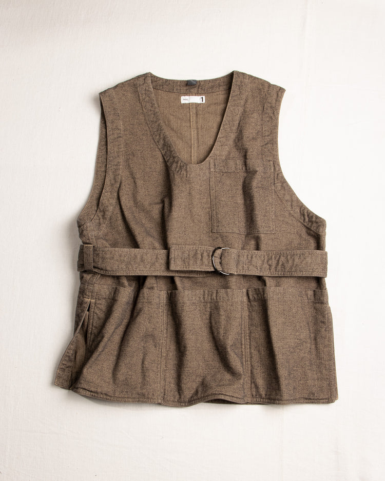 Garment Dye Soft Herringbone Artisan Vest