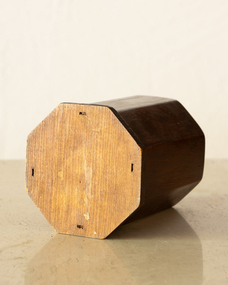 A Handcarved Treen Brush Pot