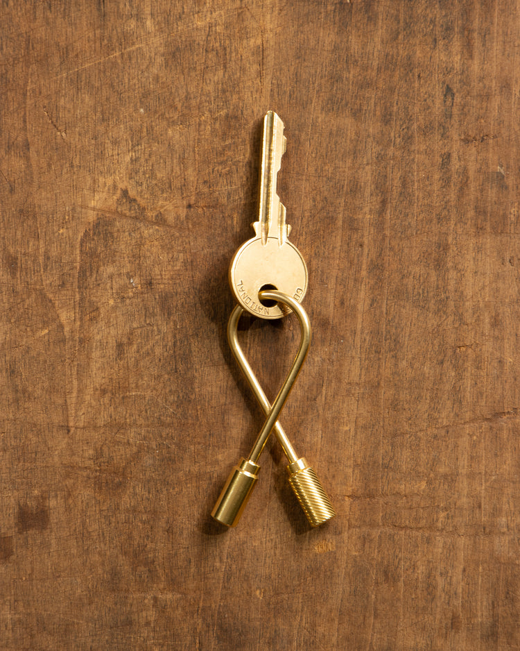 Helix Brass Keyring
