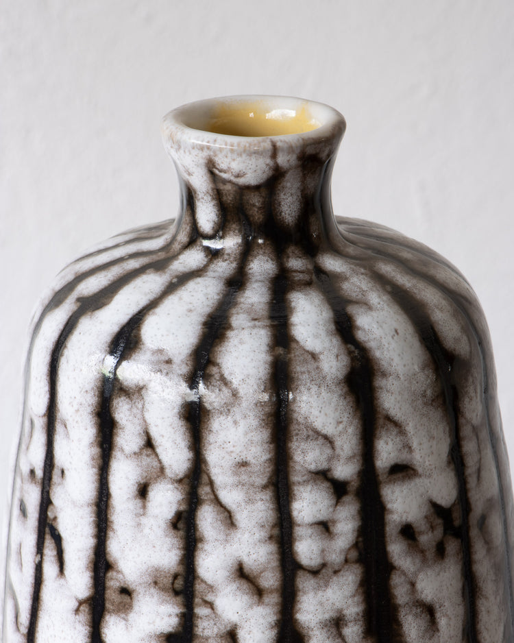 Hungarian Majolica Vase — Narrow Neck