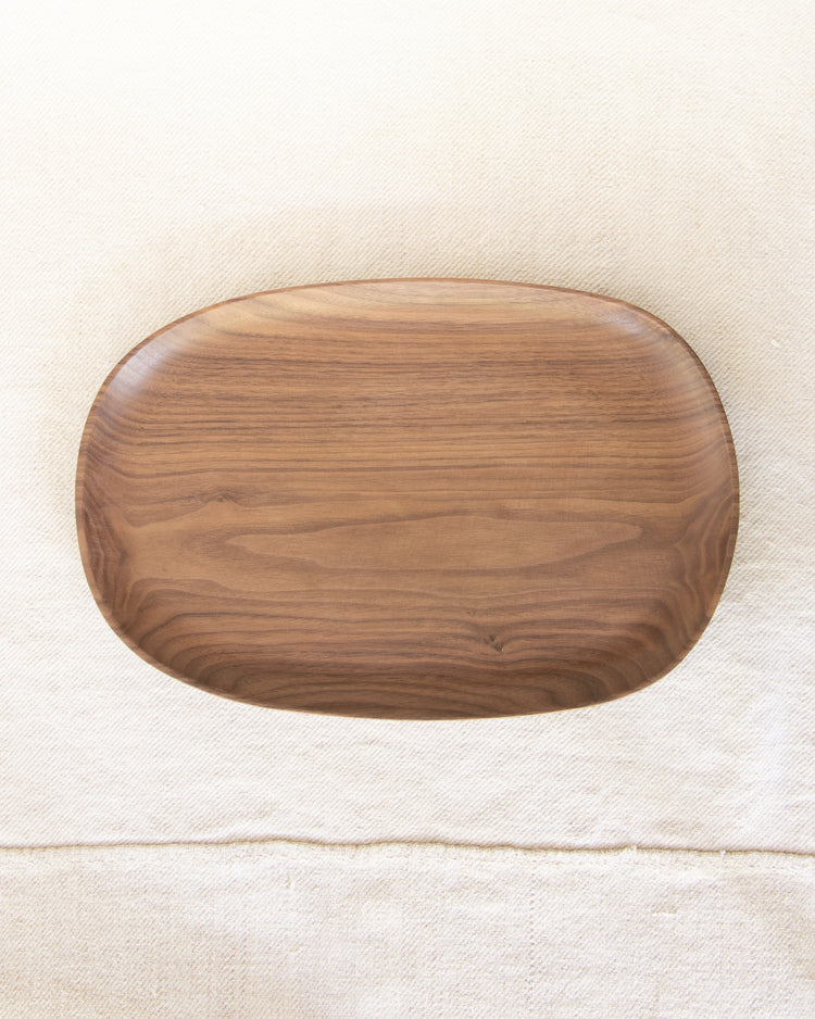 JB Large Walnut Pebble Tray