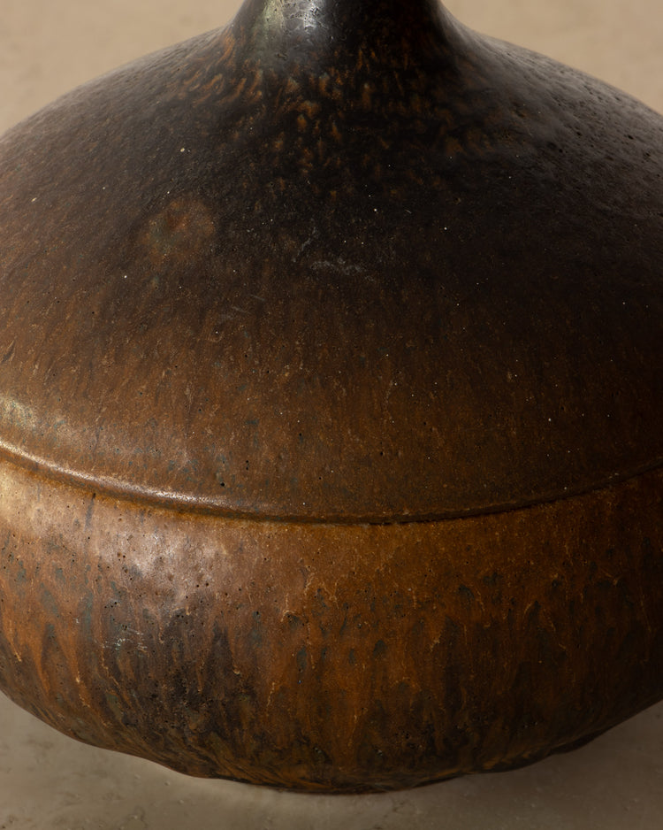 West German Drip Glaze Jar with Lid