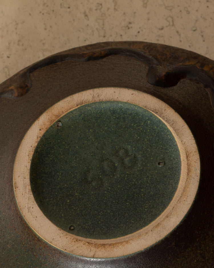 West German Drip Glaze Jar with Lid