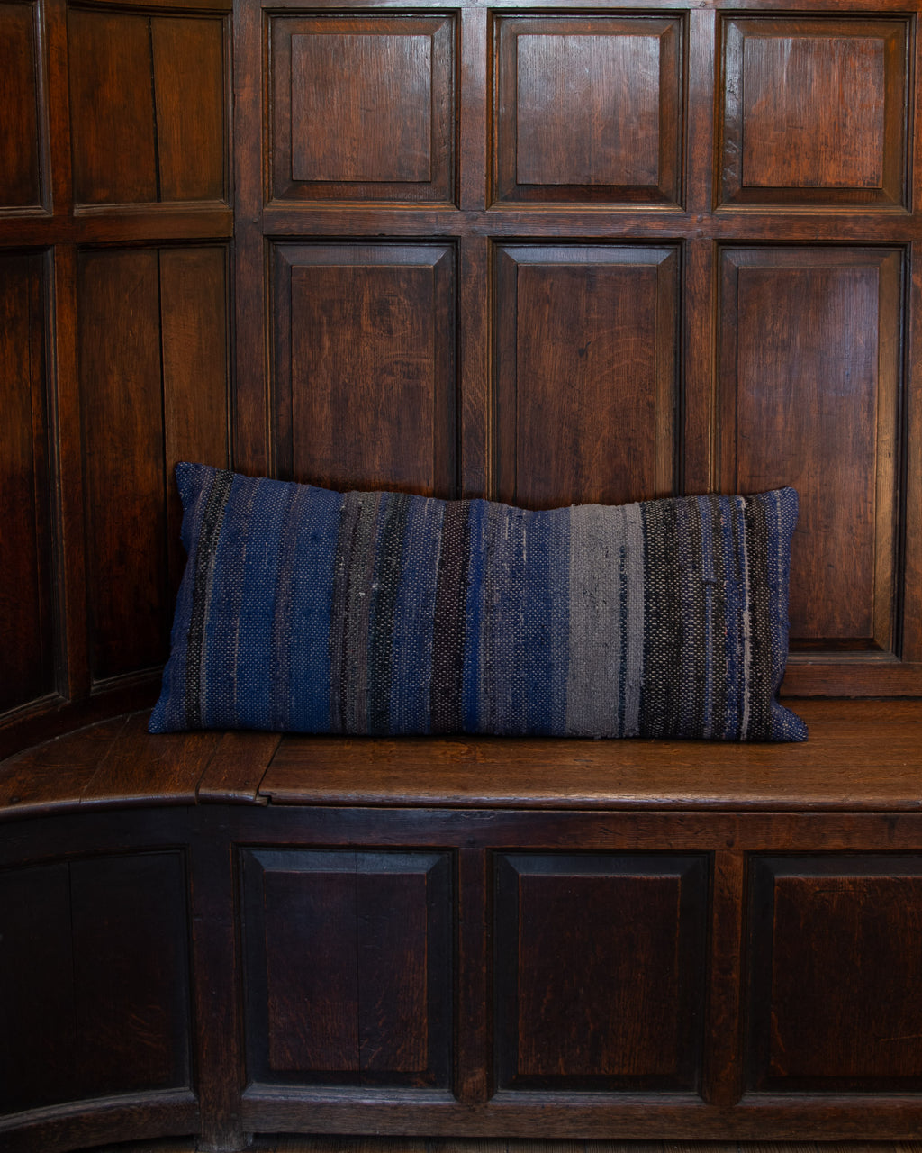 Vintage Chinese Dai Indigo Textile Pillow