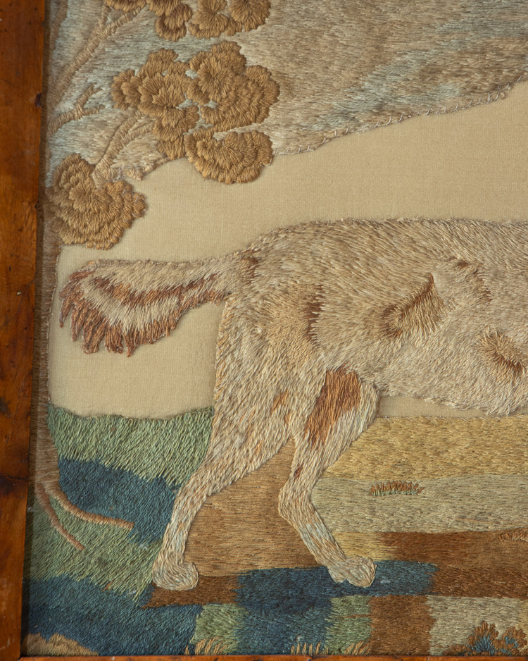 English Wool Needlework Dog Portrait