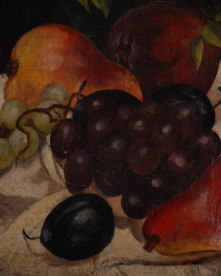 Still Life with Fruit on Lace Tablecloth