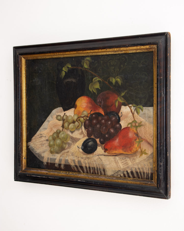 Still Life with Fruit on Lace Tablecloth