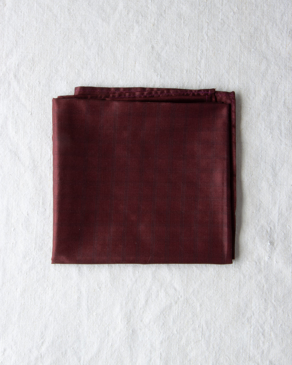 Large Silk Bandana Burgundy Windowpane Check
