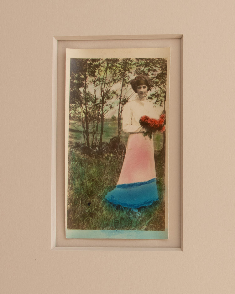 Vintage Photo in Folk Art Frame