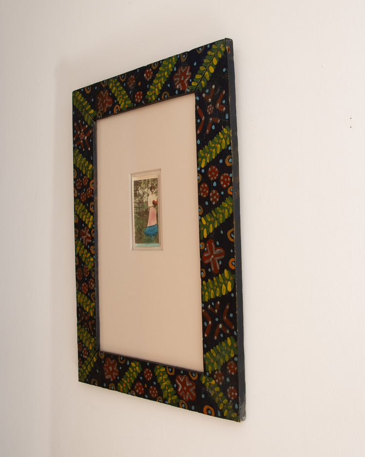 Vintage Photo in Folk Art Frame