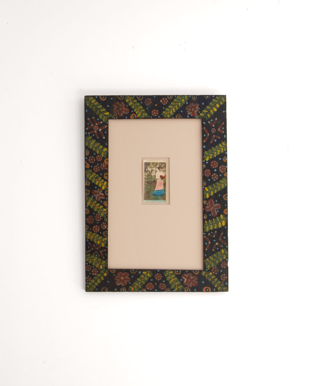 Vintage Photo in Folk Art Frame