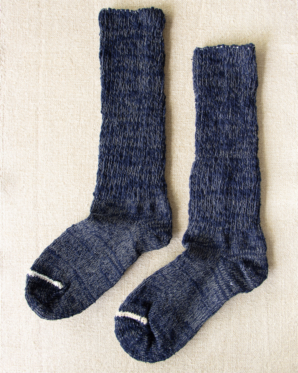 Yahae Garabou Organic Cotton Slipper Socks Navy