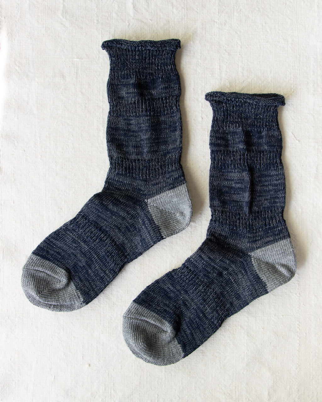 Yahae Organic Cotton Ploot Socks Navy