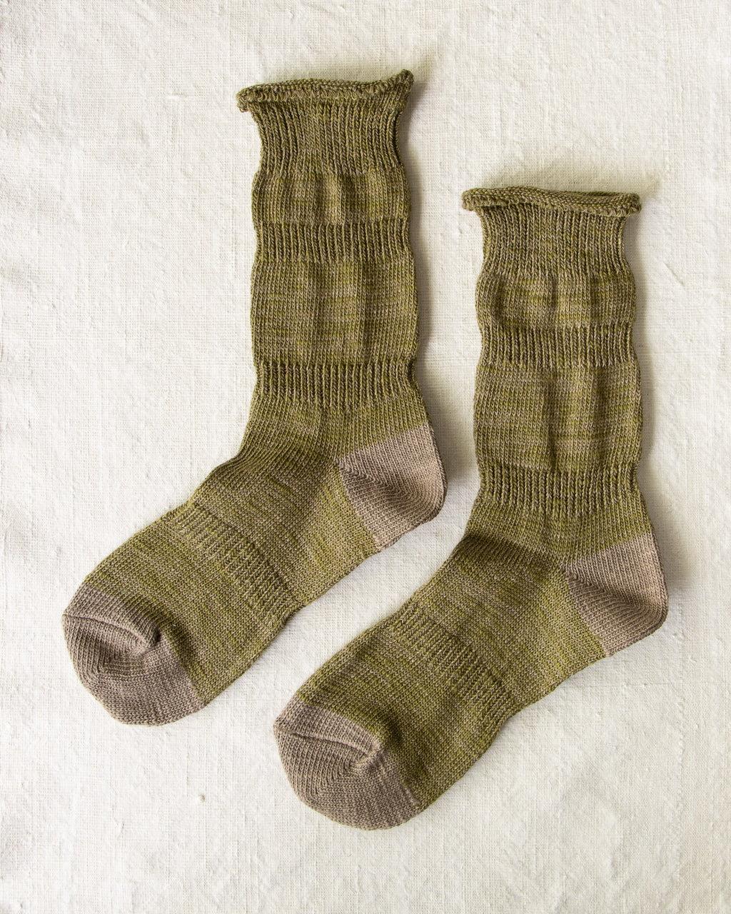 Yahae Organic Cotton Ploot Socks Olive
