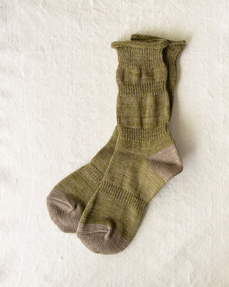 Yahae Organic Cotton Ploot Socks Olive