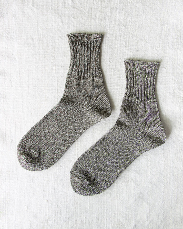 Yahae Washi Organic Cotton Socks Natural Black