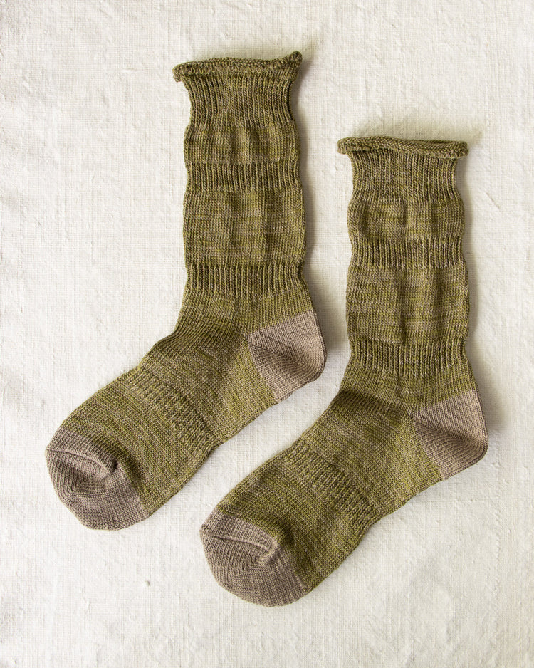 Yahae Organic Cotton Ploot Socks Olive