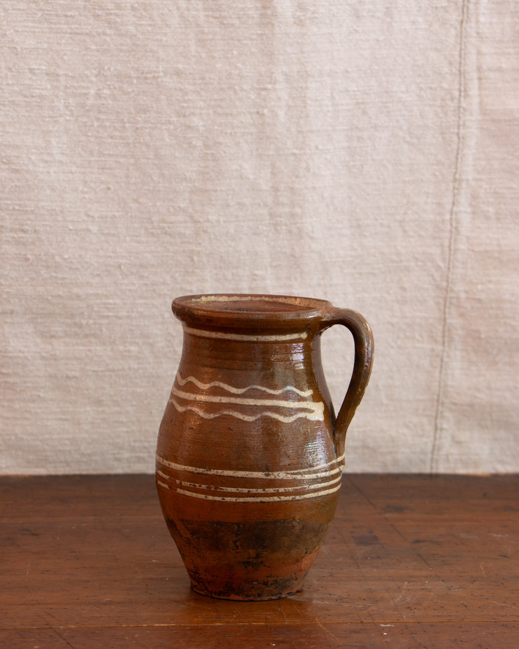 Redware Slip Pitcher