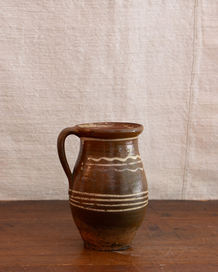Redware Slip Pitcher