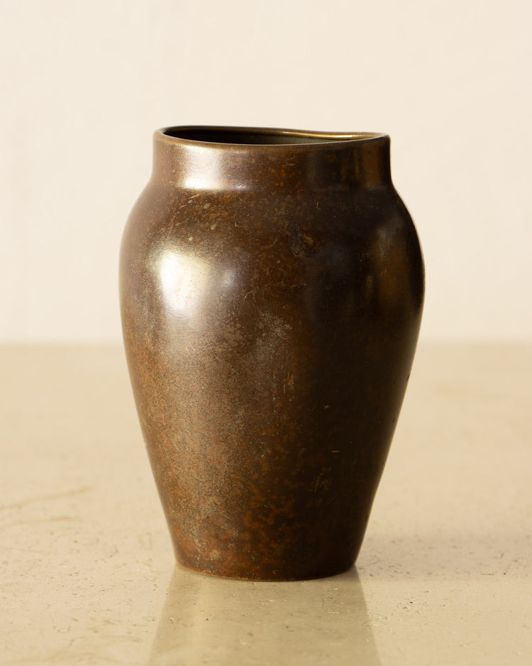 Small Heintz Arts & Crafts Bronze Vase