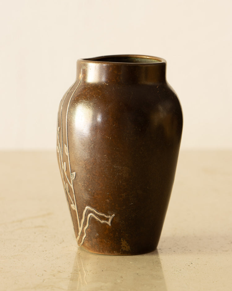 Small Heintz Arts & Crafts Bronze Vase