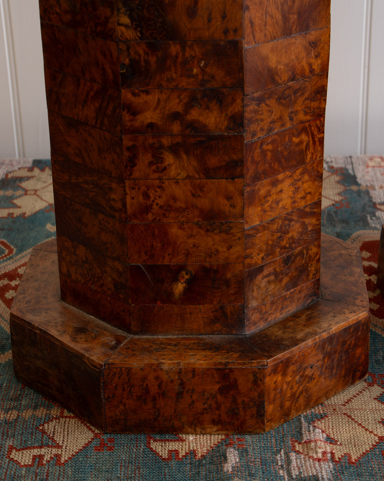 Art Deco Burlwood Columns