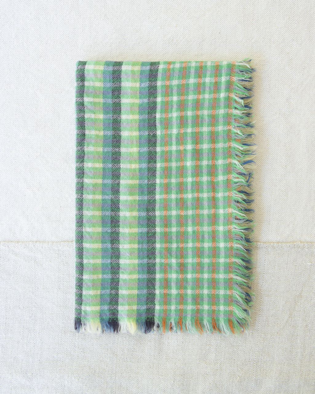 Epice Checkered Wool Scarf - 45cm x 140 cm