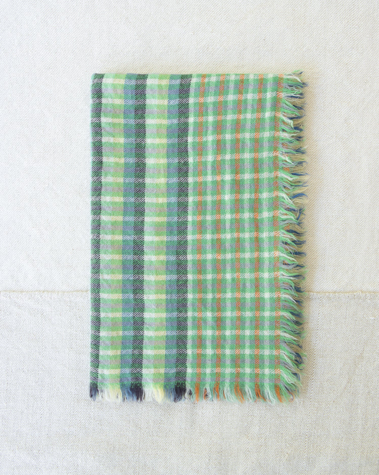 Epice Checkered Wool Scarf - 45cm x 140 cm