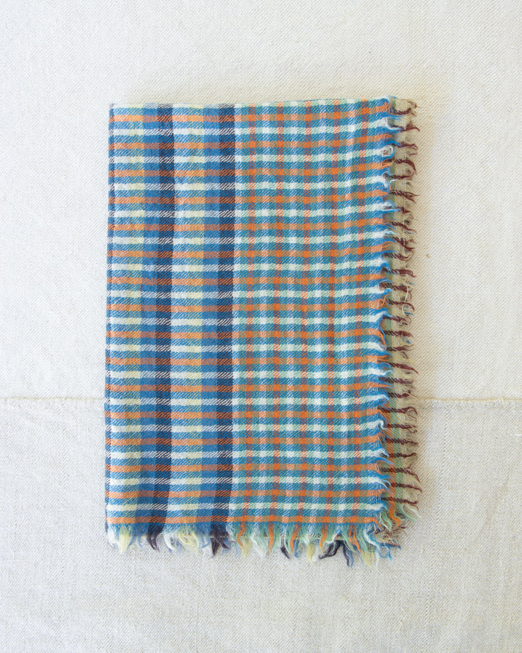Epice Checkered Wool Scarf - 45cm x 140 cm