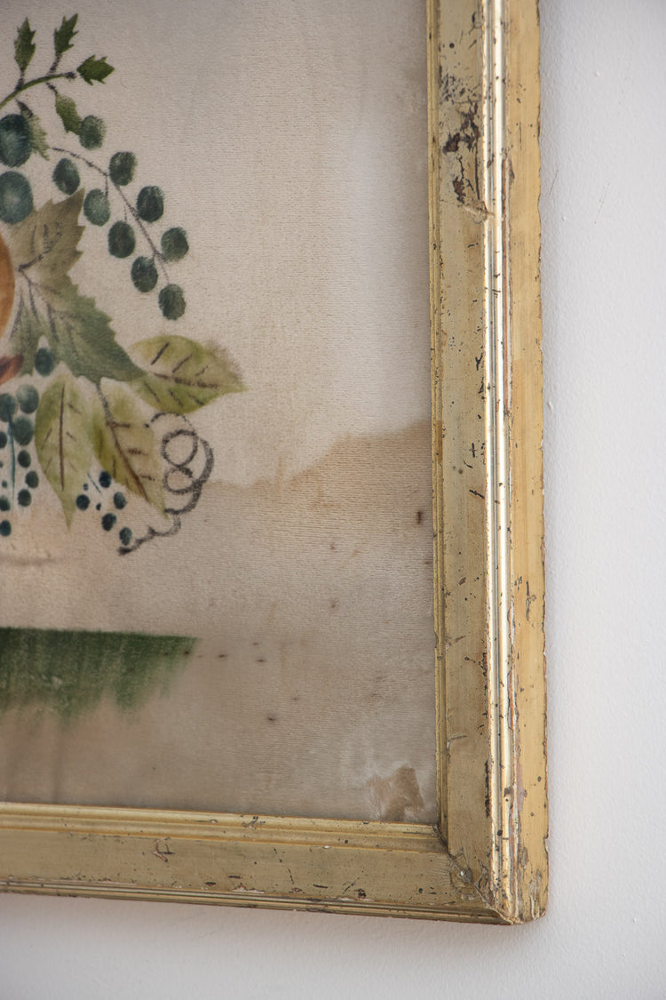 Framed 19th Century Fruit Theorem Folk Art