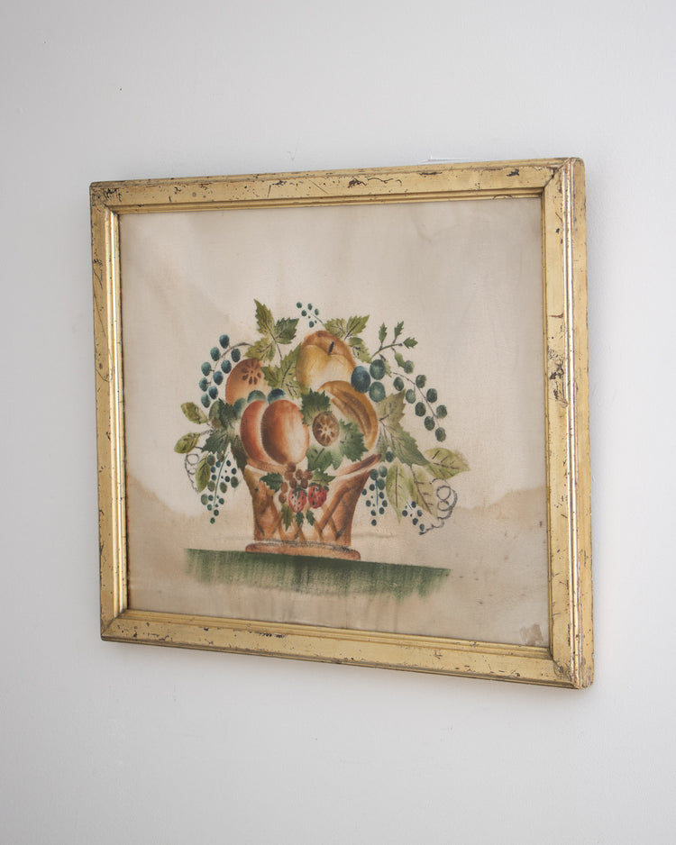Framed 19th Century Fruit Theorem Folk Art