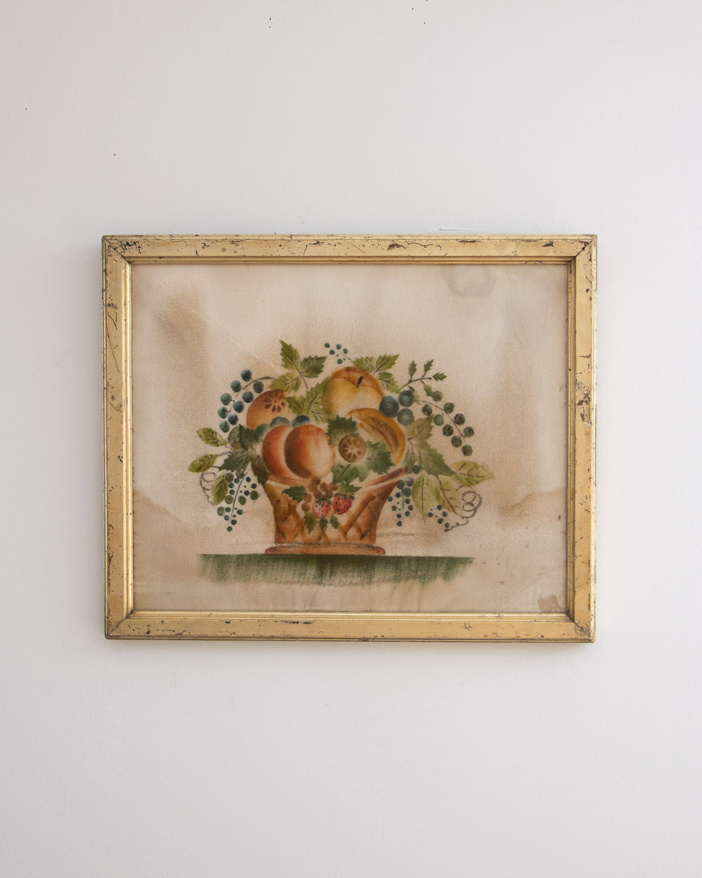 Framed 19th Century Fruit Theorem Folk Art