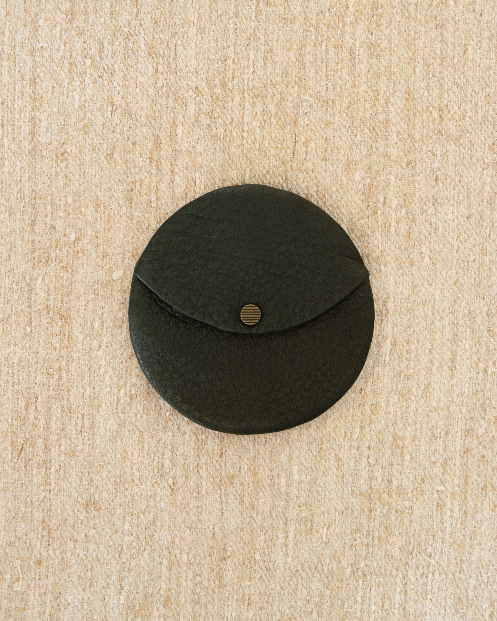 Leather Coin Purse | Postalco Full Moon Wallet Deep Green Deerskin – Pidgin