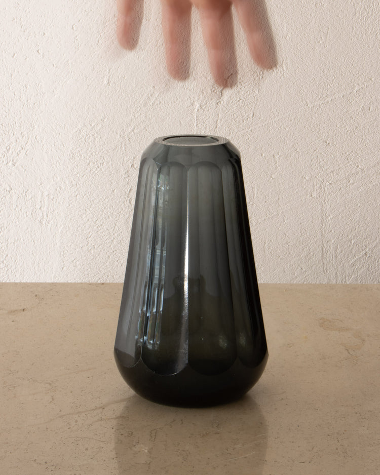 Eastern European Early Mid-Century Gray Glass Vase