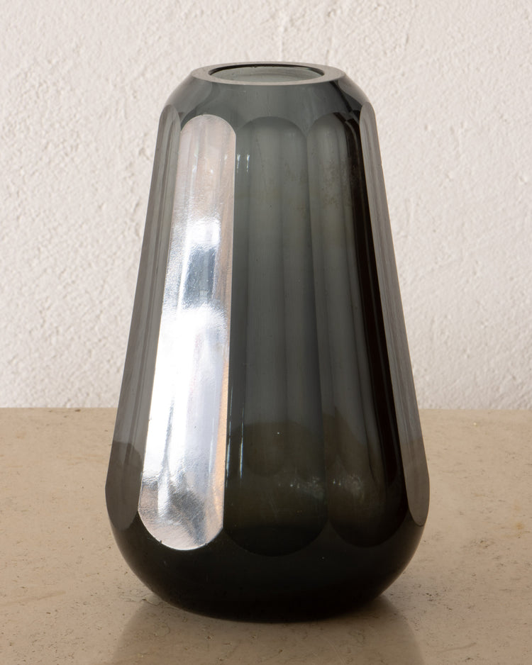 Eastern European Early Mid-Century Gray Glass Vase