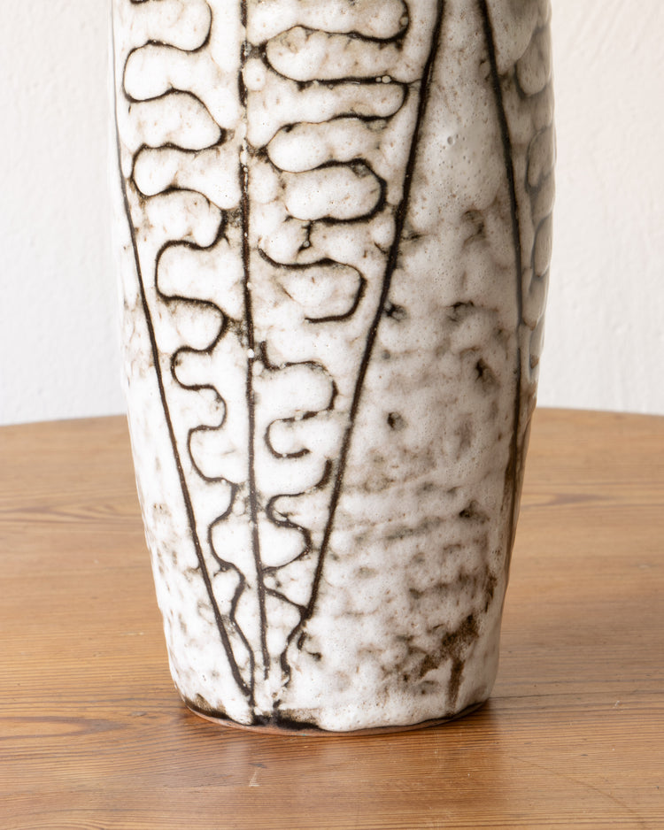 Tall Mid-Century Hungarian Folk Majolica Vase