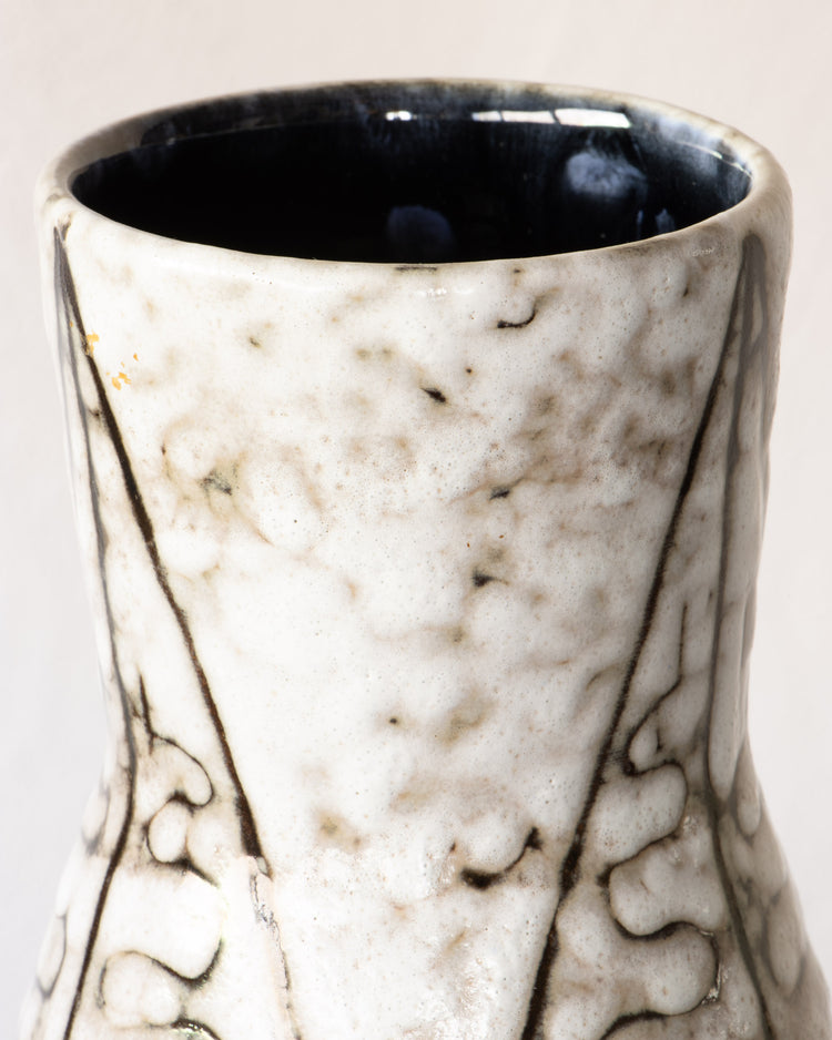 Tall Mid-Century Hungarian Folk Majolica Vase