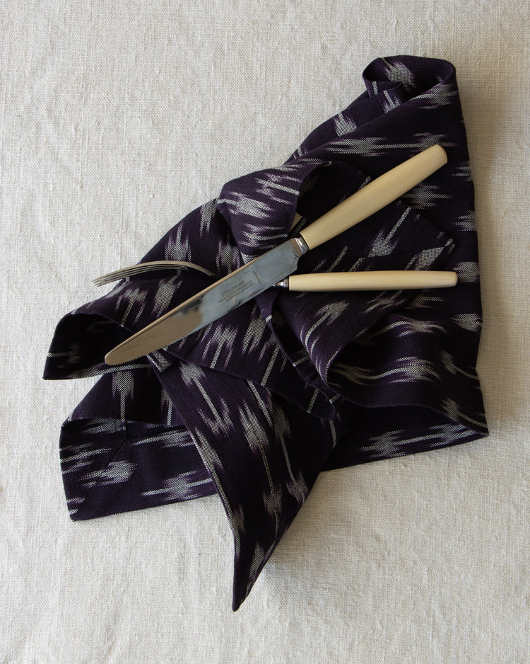 Ikat Napkins Deep Plum