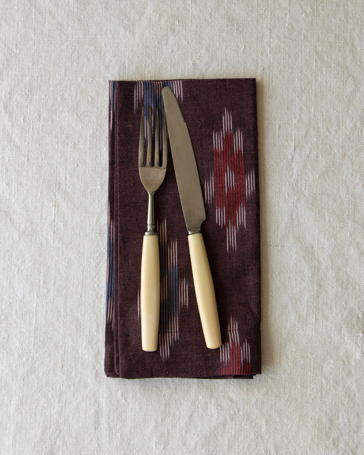 Ikat Napkins Eggplant