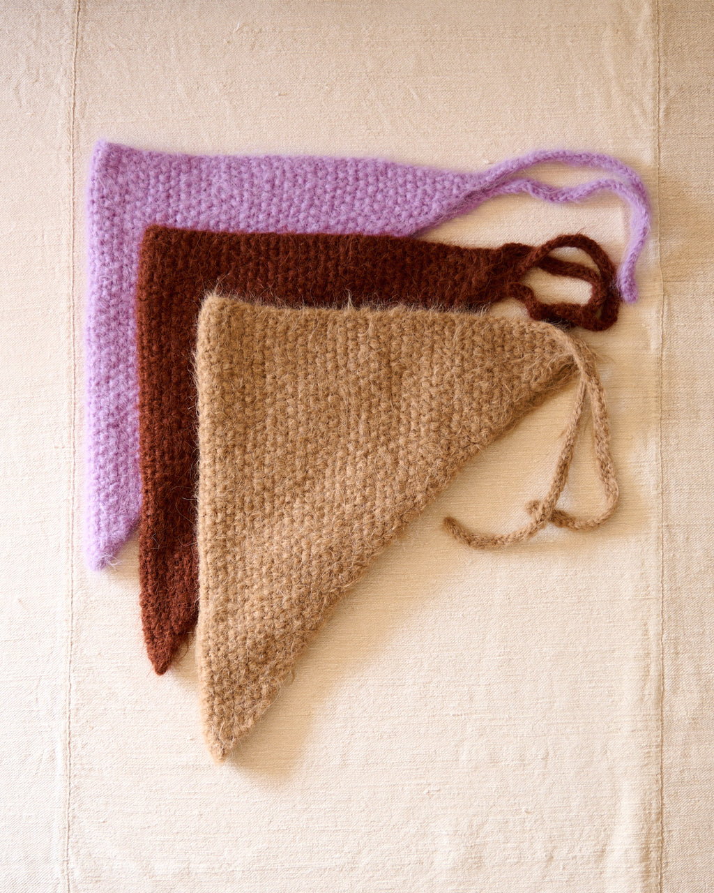 Alpaca Wool Triangle Bandana Scarf