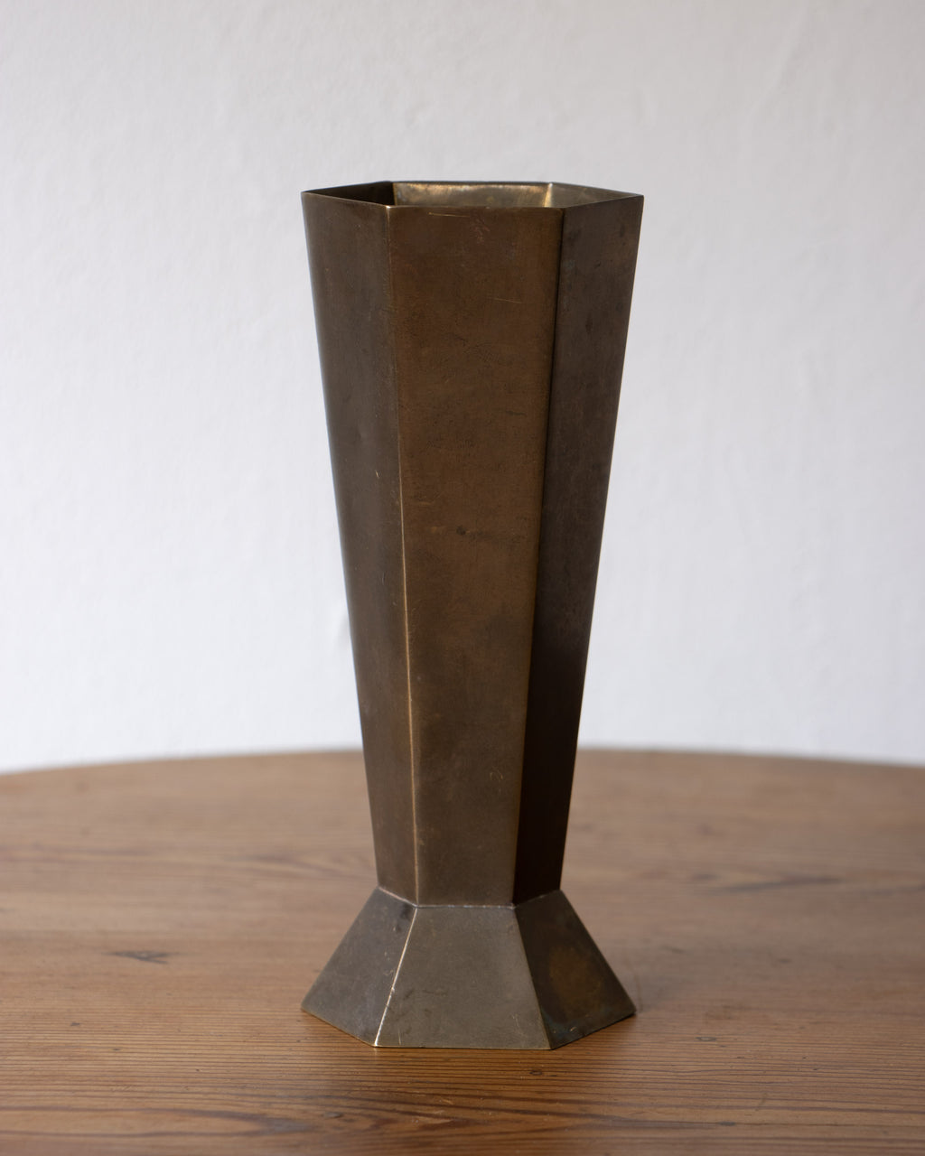 Hexagonal Metal Vase